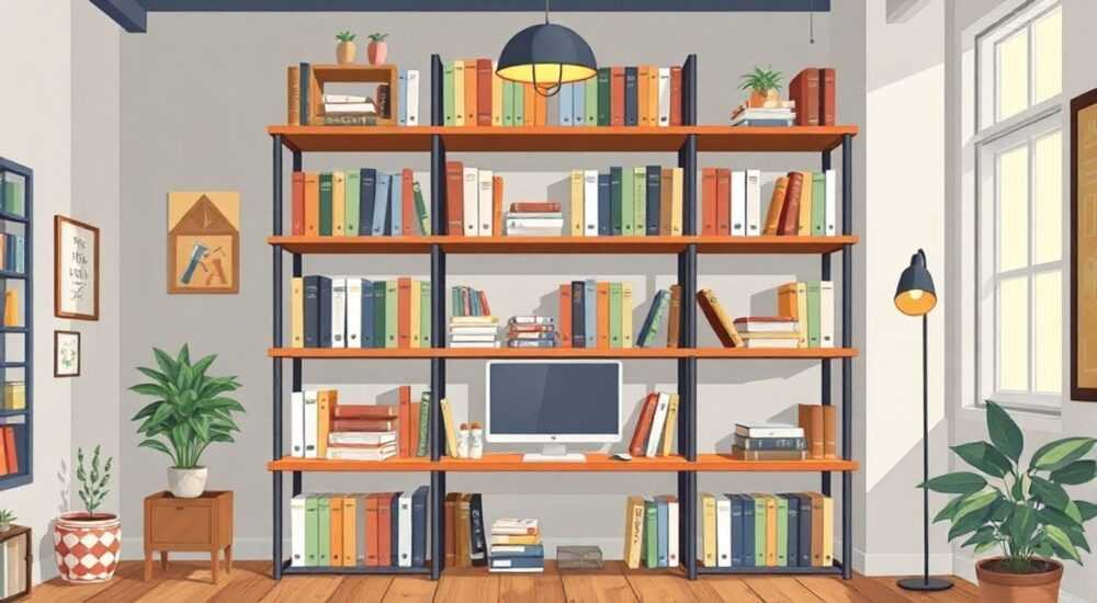 Книжные полки в стиле лофт