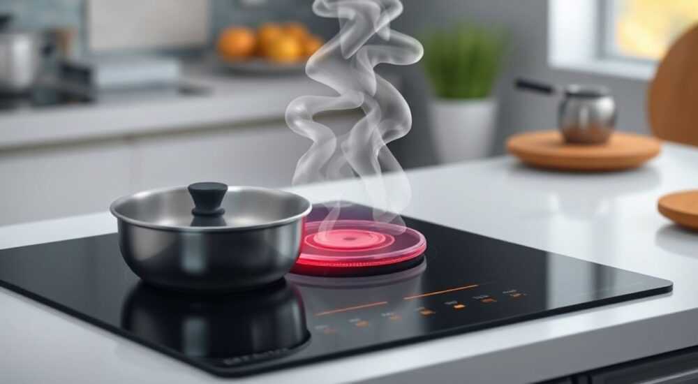 Midea индукционная плита как включить