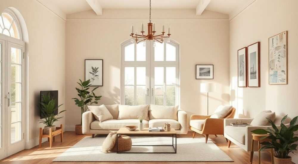 Модный бежевый цвет в интерьере