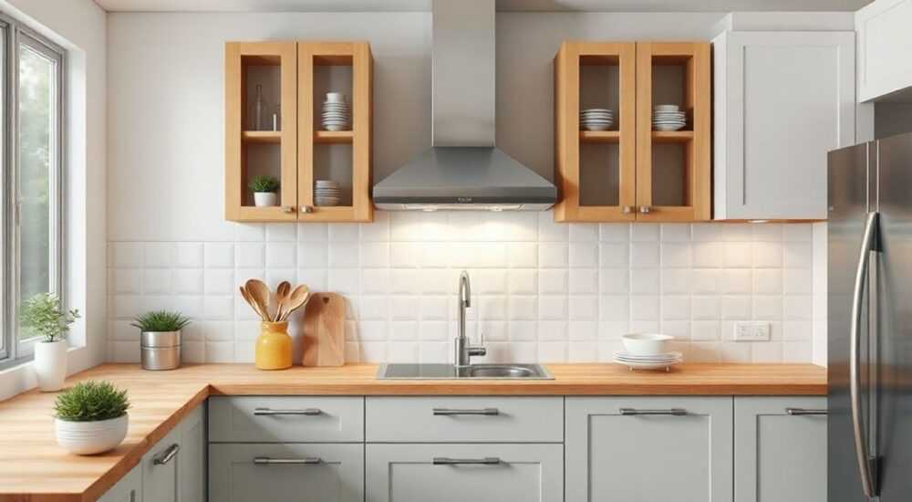 На какой высоте крепить кухонные шкафы