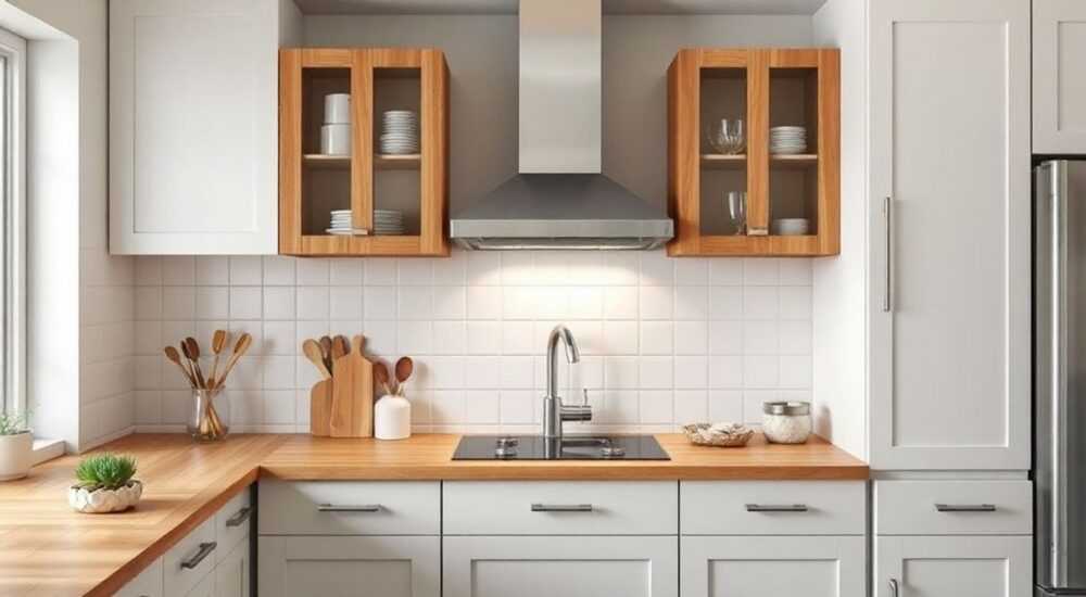 На какой высоте крепятся кухонные шкафы