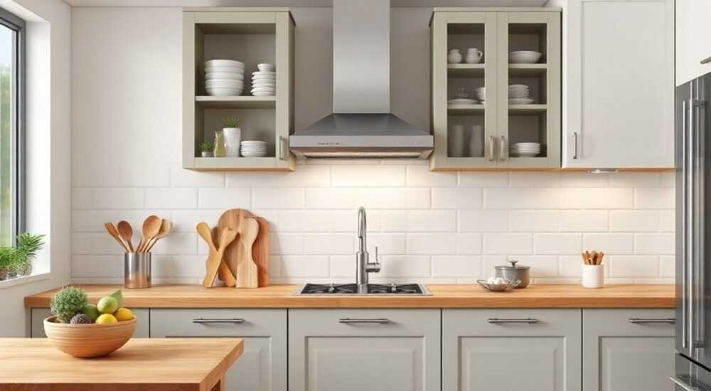 На какой высоте вешать кухонные шкафы