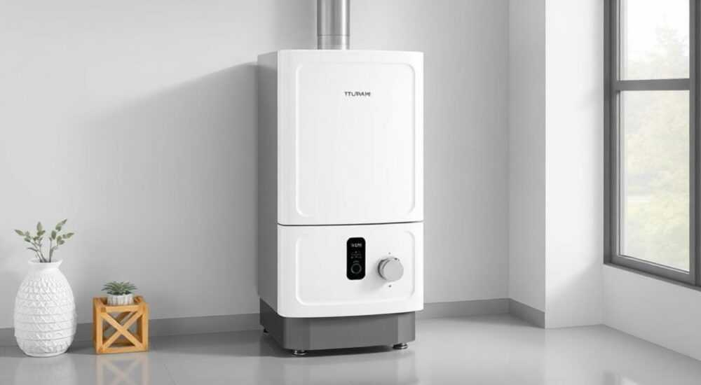 Напольный газовый двухконтурный котел tgb hifin kiturami