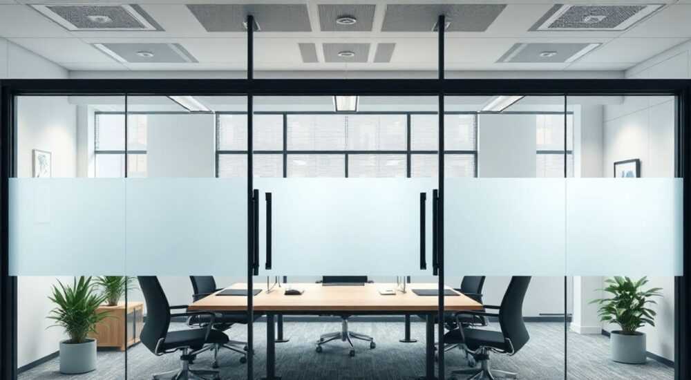 Перегородки в офисе для зонирования пространства glasscore