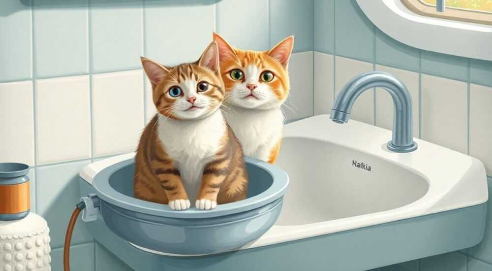 Почему коты сидят в раковине