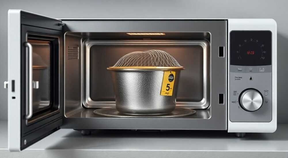 Почему нельзя класть в микроволновку металл