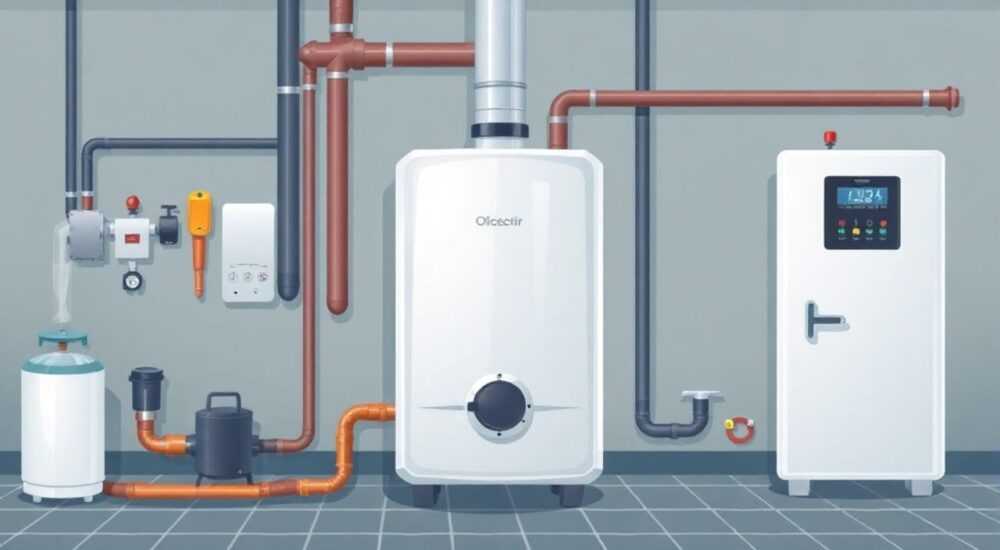 Работа напольного газового котла