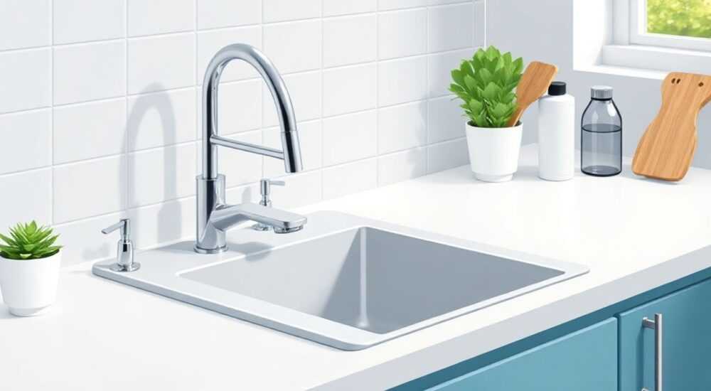 Раковина для кухни в углу