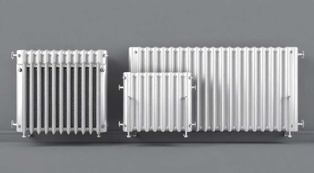 Размеры алюминиевых батарей для отопления