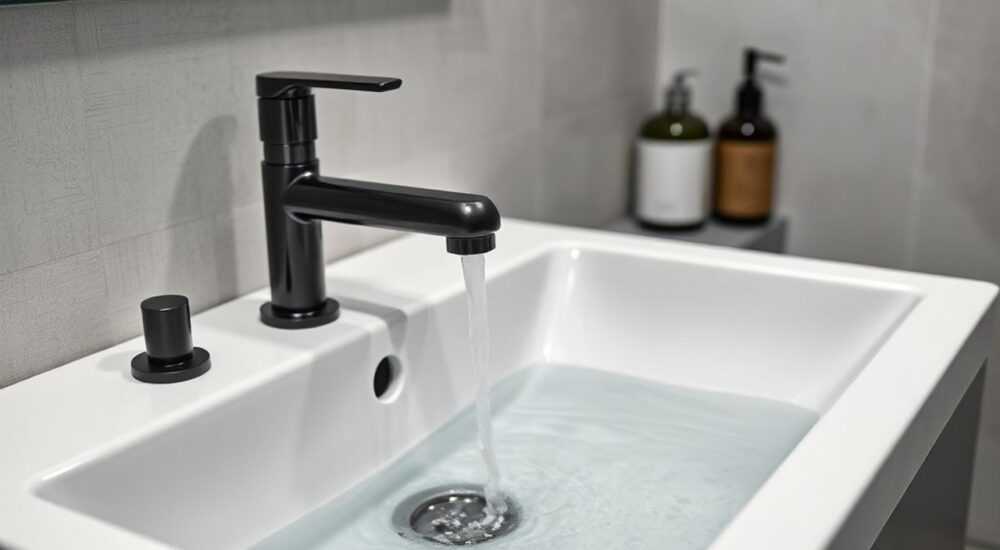 Сифон для раковины в ванную черный