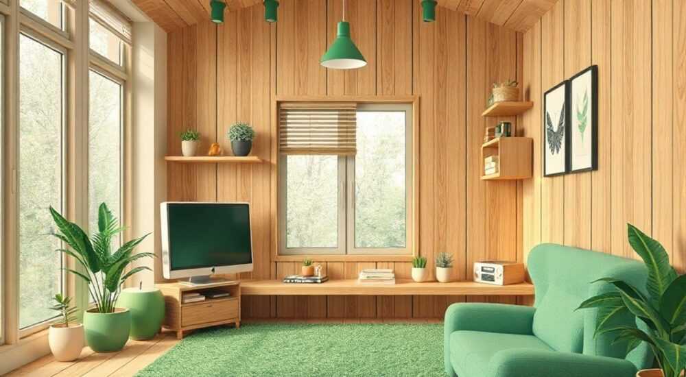 Сочетание зеленого и дерева в интерьере - RU DESIGN SHOP ® Всё лучшее ...