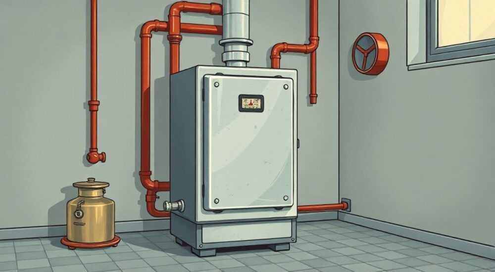 Советский газовый котел напольный