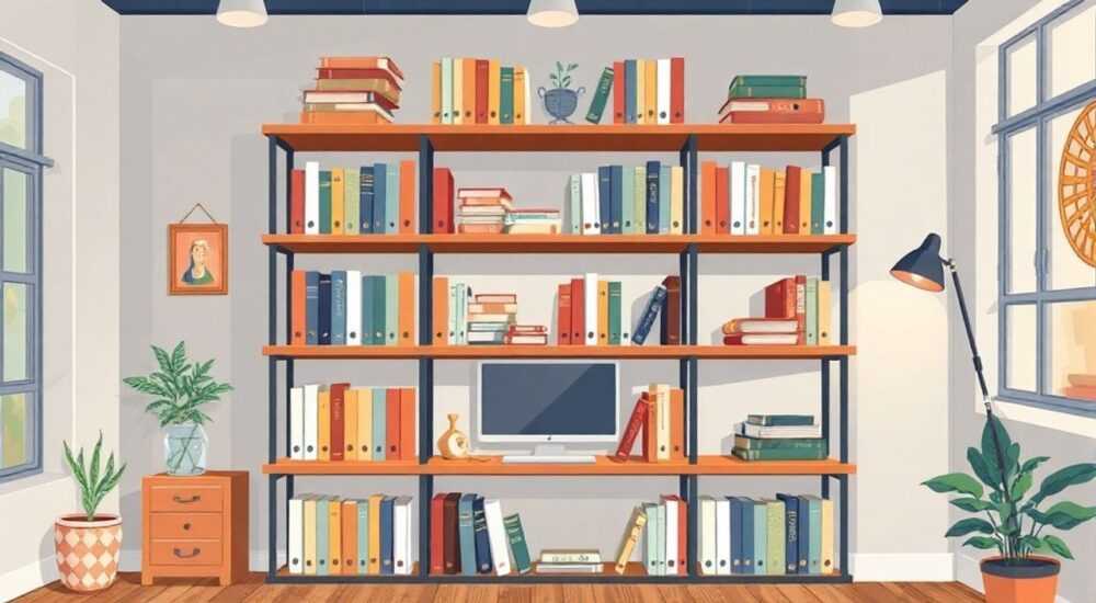 Стеллажи для книг в стиле лофт