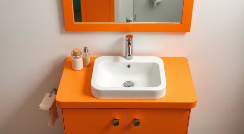 Тумба с раковиной orange