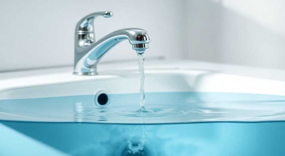 Высота воды для раковины
