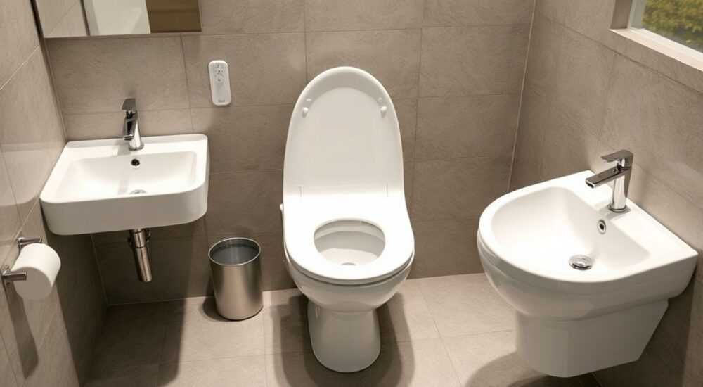 Японские унитазы с раковиной