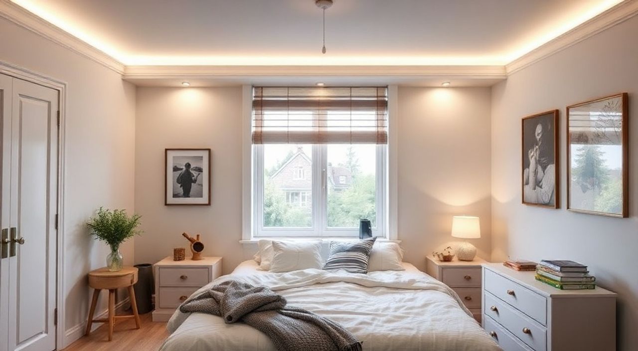 10 Идей подсветки карниза в спальни 10 м²