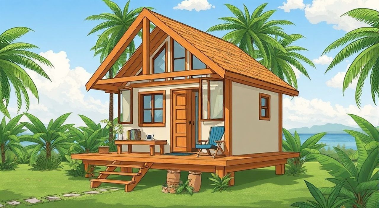 10 Шагов, чтобы собрать A-frame мини-дом для тропиков