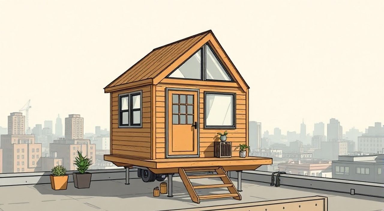 10 Шагов, чтобы собрать A-frame мини-дом на крыше городского дома