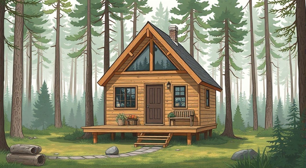 10 Шагов, чтобы собрать A-frame мини-дом на лесной опушке