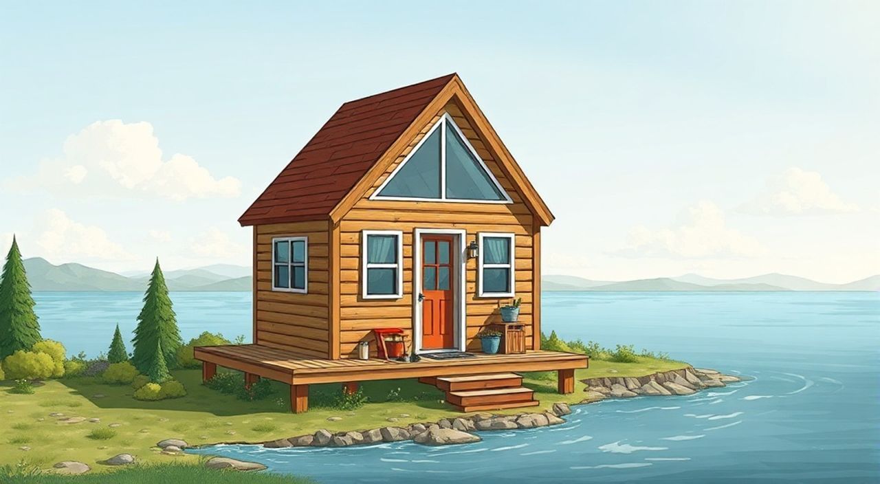 10 Шагов, чтобы собрать A-frame мини-дом на острове