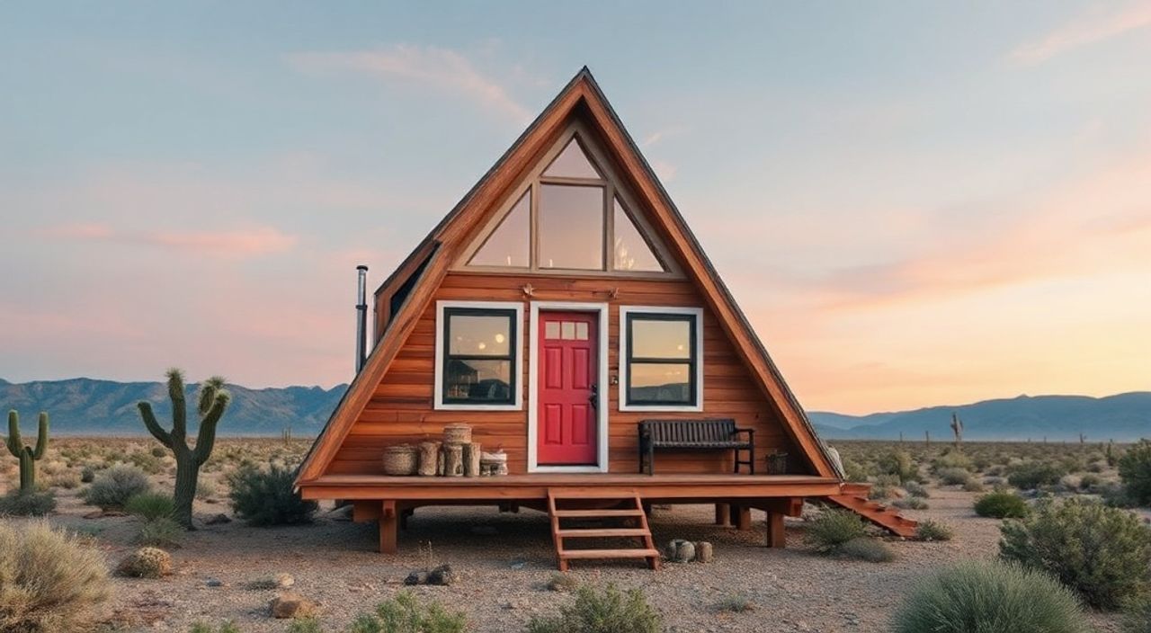 10 Шагов, чтобы собрать A-frame мини-дом в пустыне