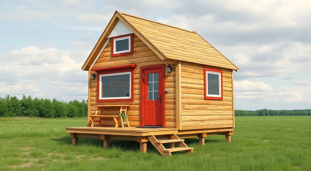 10 Шагов, чтобы собрать A-frame мини-дом в степи