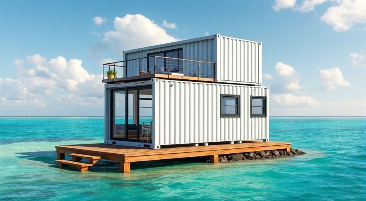 10 Шагов, чтобы собрать дом-контейнер 40ft на острове