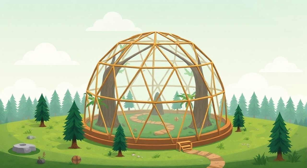 10 Шагов, чтобы собрать geo-dome на лесной опушке