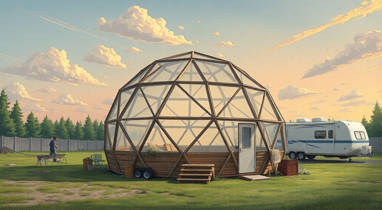 10 Шагов, чтобы собрать geo-dome на трейлер-парке