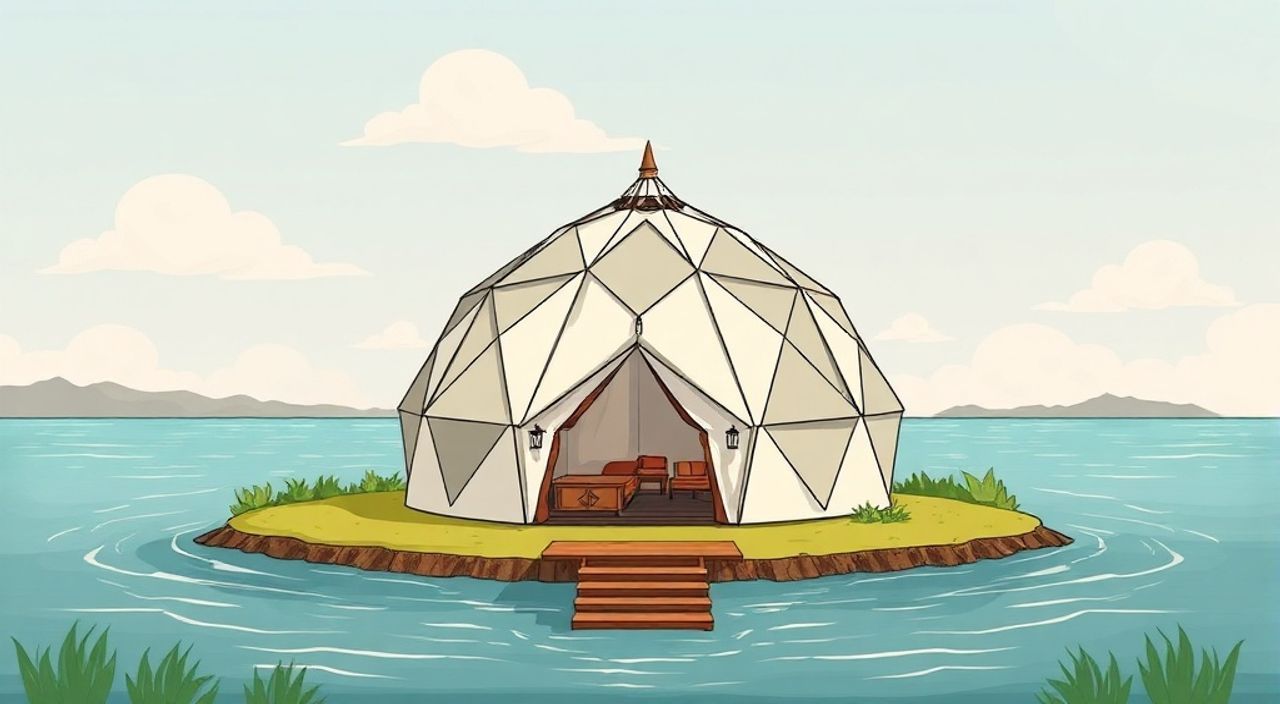 10 Шагов, чтобы собрать Glamping dome на острове