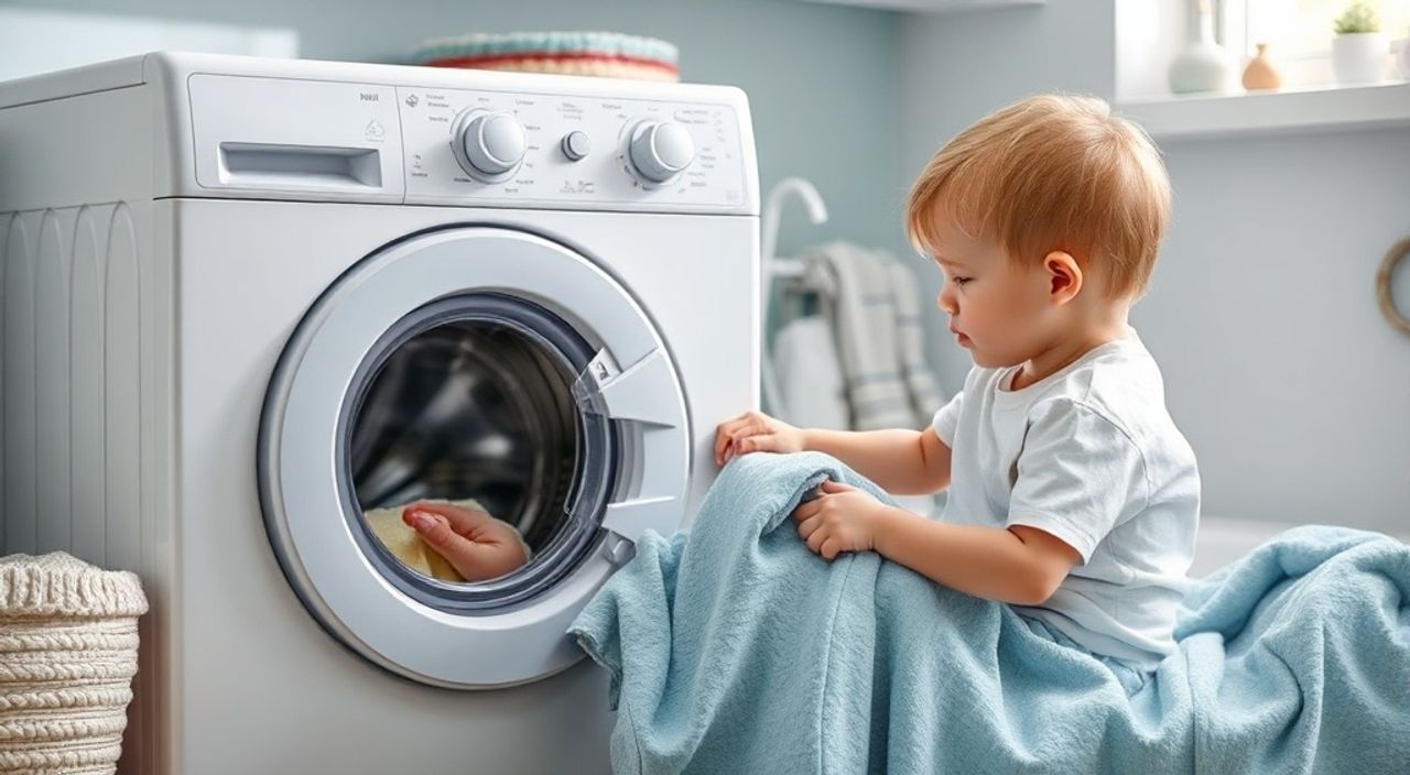 10 Шагов, чтобы защитить детей от стиральной машины
