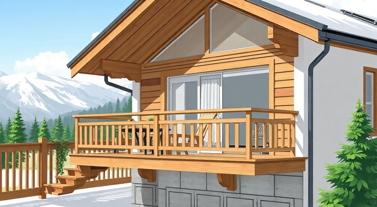 10 Шагов к интерьеру балкона 2,8 м² в стиле шале