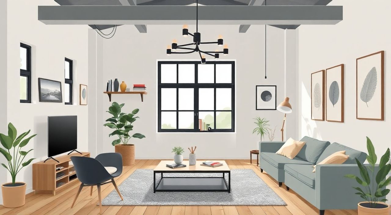 10 Шагов к интерьеру гостиной 12 м² в стиле индастриал