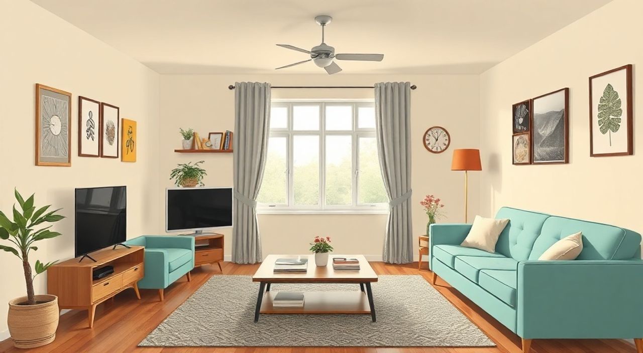 10 Шагов к интерьеру гостиной 12 м² в стиле ретро 60‑х