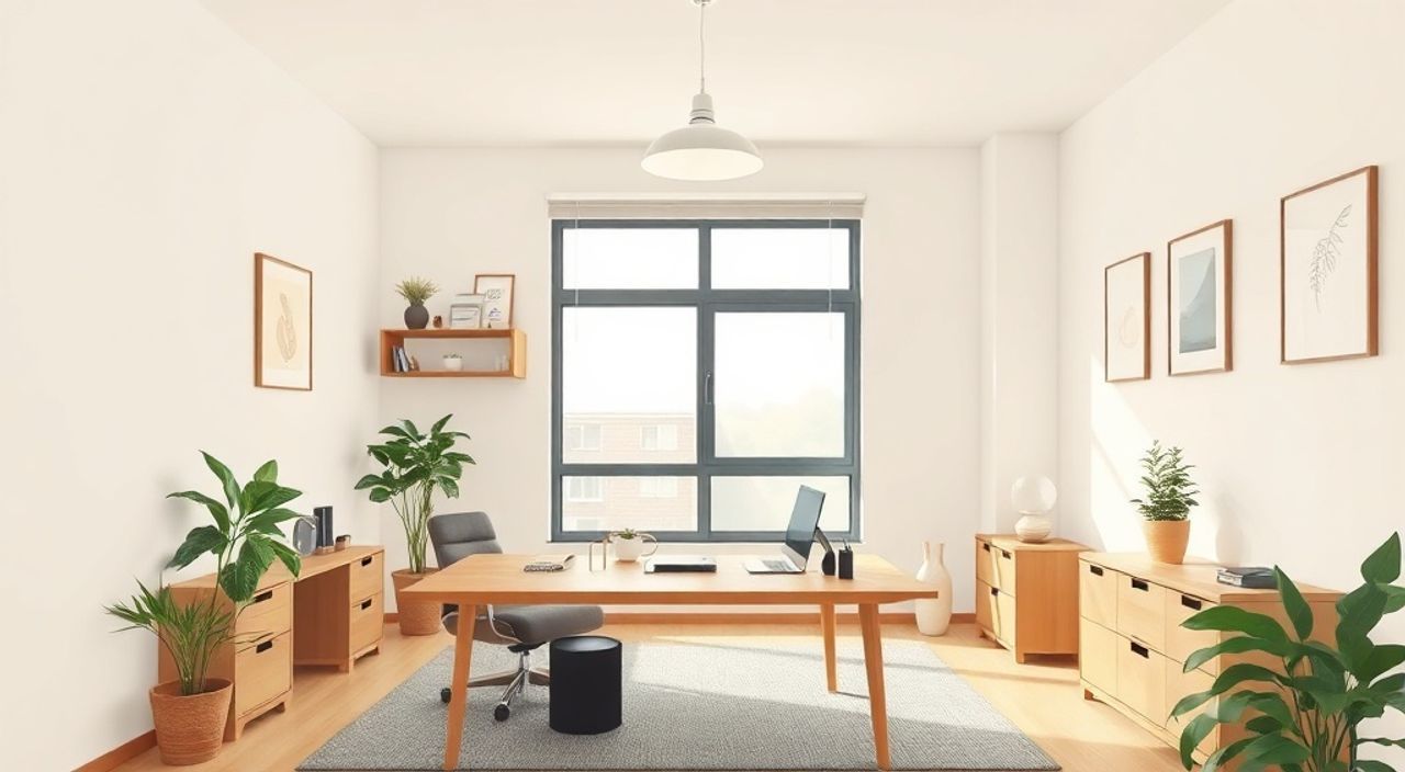 10 Шагов к интерьеру кабинета 7 м² в стиле японский минимализм