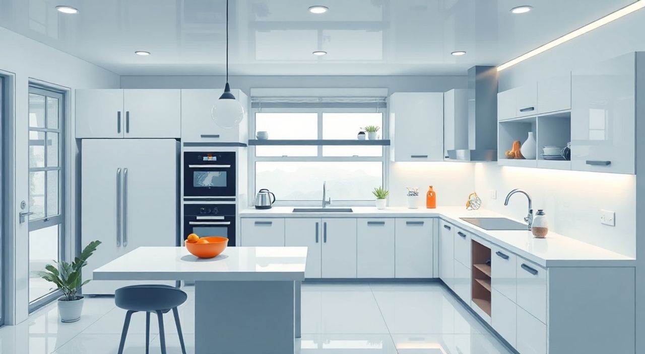 10 Шагов к интерьеру кухни 4,5 м² в стиле футуризм