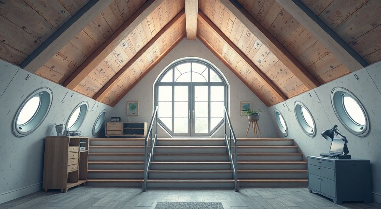 10 Шагов к интерьеру мансарды 12 м² в стиле футуризм
