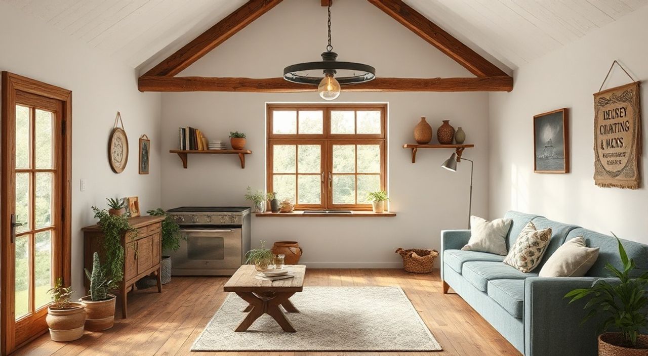 10 Шагов к интерьеру студии 20 м² в стиле деревенский кантри