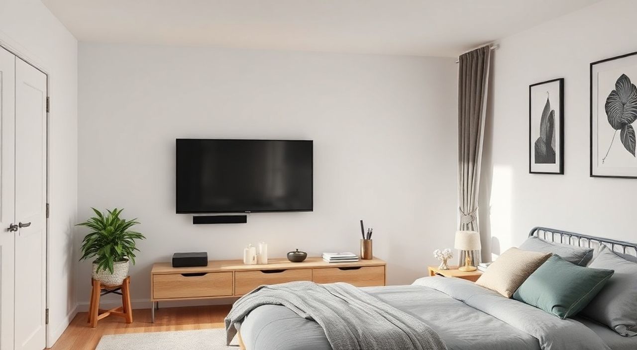 10 Шагов к установке поворотной панели тв в спальни 10 м²