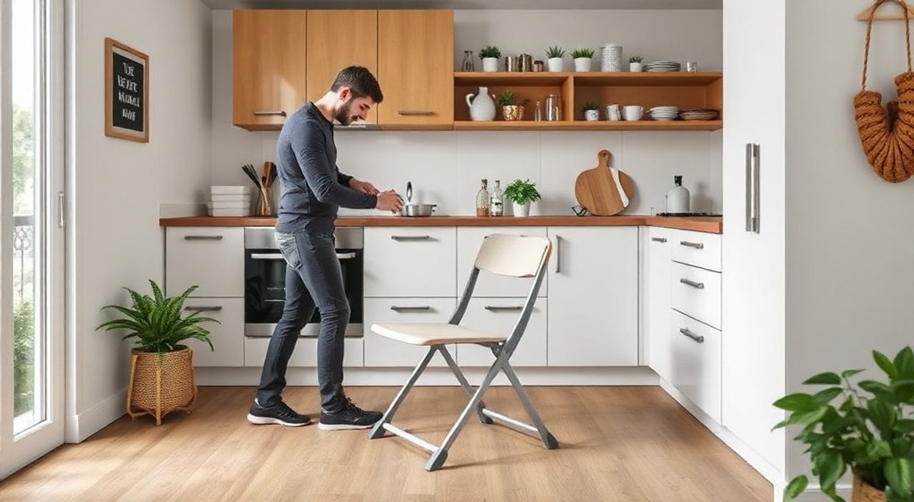 10 Шагов к установке складного стула slim в кухни 6 м²