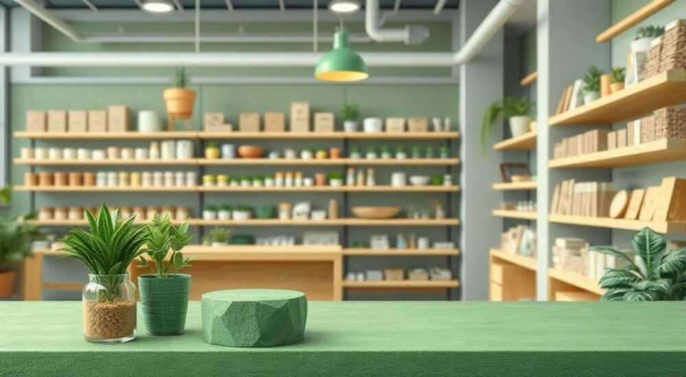 10 Способов использовать зелёный бетон в магазине