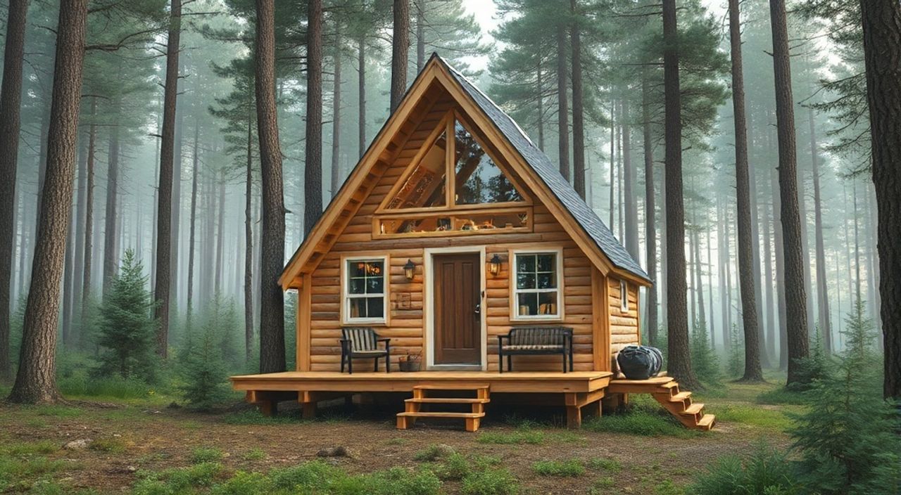 15 Шагов, чтобы собрать A-frame мини-дом на лесной опушке