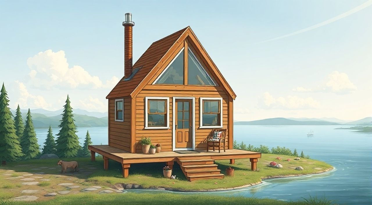 15 Шагов, чтобы собрать A-frame мини-дом на острове