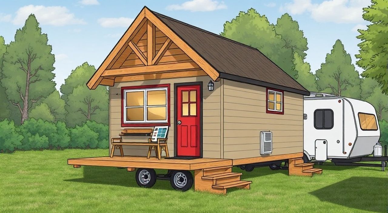 15 Шагов, чтобы собрать A-frame мини-дом на трейлер-парке