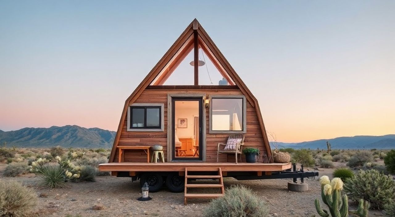 15 Шагов, чтобы собрать A-frame мини-дом в пустыне