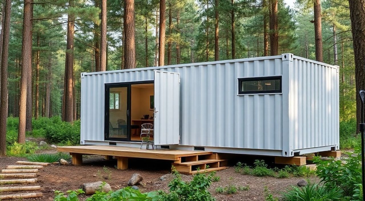 15 Шагов, чтобы собрать дом-контейнер 40ft на лесной опушке