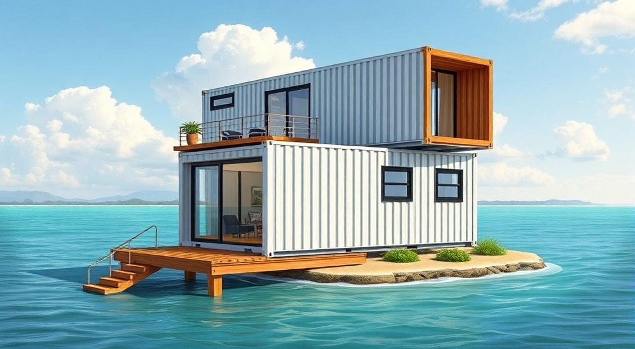 15 Шагов, чтобы собрать дом-контейнер 40ft на острове
