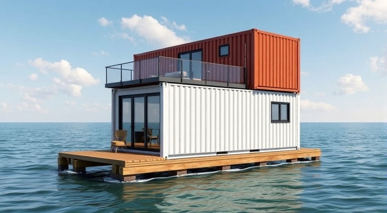 15 Шагов, чтобы собрать дом-контейнер 40ft на воде