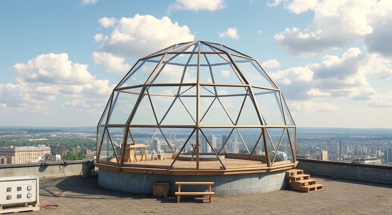 15 Шагов, чтобы собрать geo-dome на крыше городского дома